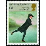 1973 British Paintings, 5p "Sir Henry Raeburn", 7½p "Nelly O'Brien" and 9p "Rev R Walker", each with