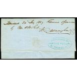 1857 July 13, entire letter from Dominica to New Orleans, USA, bearing 'NEW-YORK/SHIP/5 cents' cds