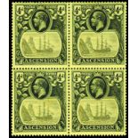 1924-33 4d grey-black and black/yellow (SG 15), block of four fresh and fine u/m, £200+