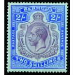 1918-22 "Keyplates" 2s purple and blue/blue variety "Damaged leaf at bottom right" (SG 51bf) fresh