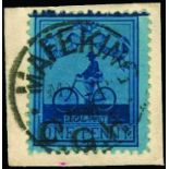 1900 (6-10 April) 1d pale blue/blue 'Goodyear' (SG 17) tied to small piece by cds of May 1900, fine,