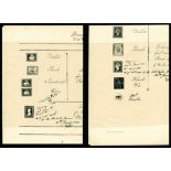 1890 Folded sheet (343 x 510mm) printed in black and headed "Drawer/No. 20T", the top half of the