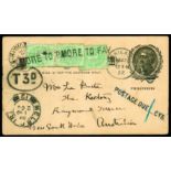 Postage Dues: 1902 April 28 Philippines 1900 1c black on buff postal stationery postcard (H&G 20)