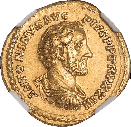 Antoninus Pius (AD 138-161), aureus, ANTONINVS AVG PIVS P P TRP XXIII, dr. bust r., rev.