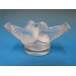 A Lalique model of kissing doves signed