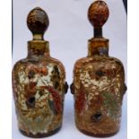 A pair of Moser enamel and gilt Bohemian
