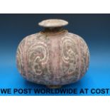 A Chinese Han dynasty painted cocoon jar