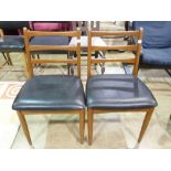 Two retro leather seated chairs