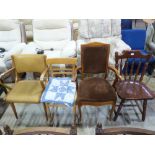 Four various chairs including a retro of