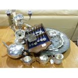 A quantity of silver plated items includ