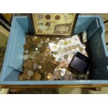 A large quantity of world coinage, some