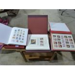 Four various stamp albums containing mai