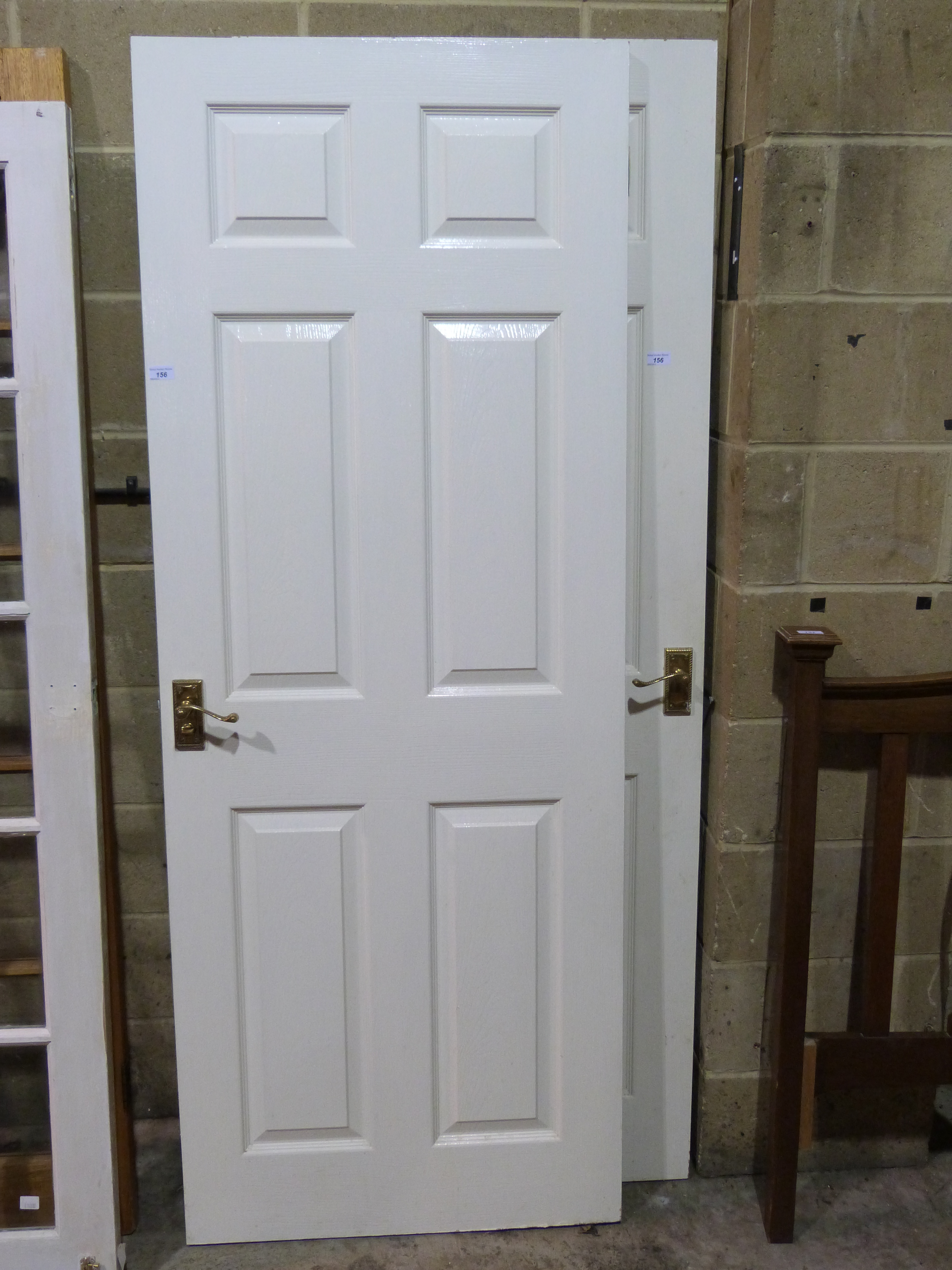 Two panelled interior doors