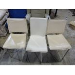 Three various chrome framed chairs