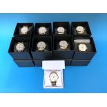 Nine Accurist gents wristwatches, all wi