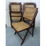 Three bergere folding chairs