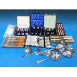 Two cased sets of hallmarked silver teas