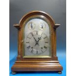 A late 19th mahogany bracket clock with