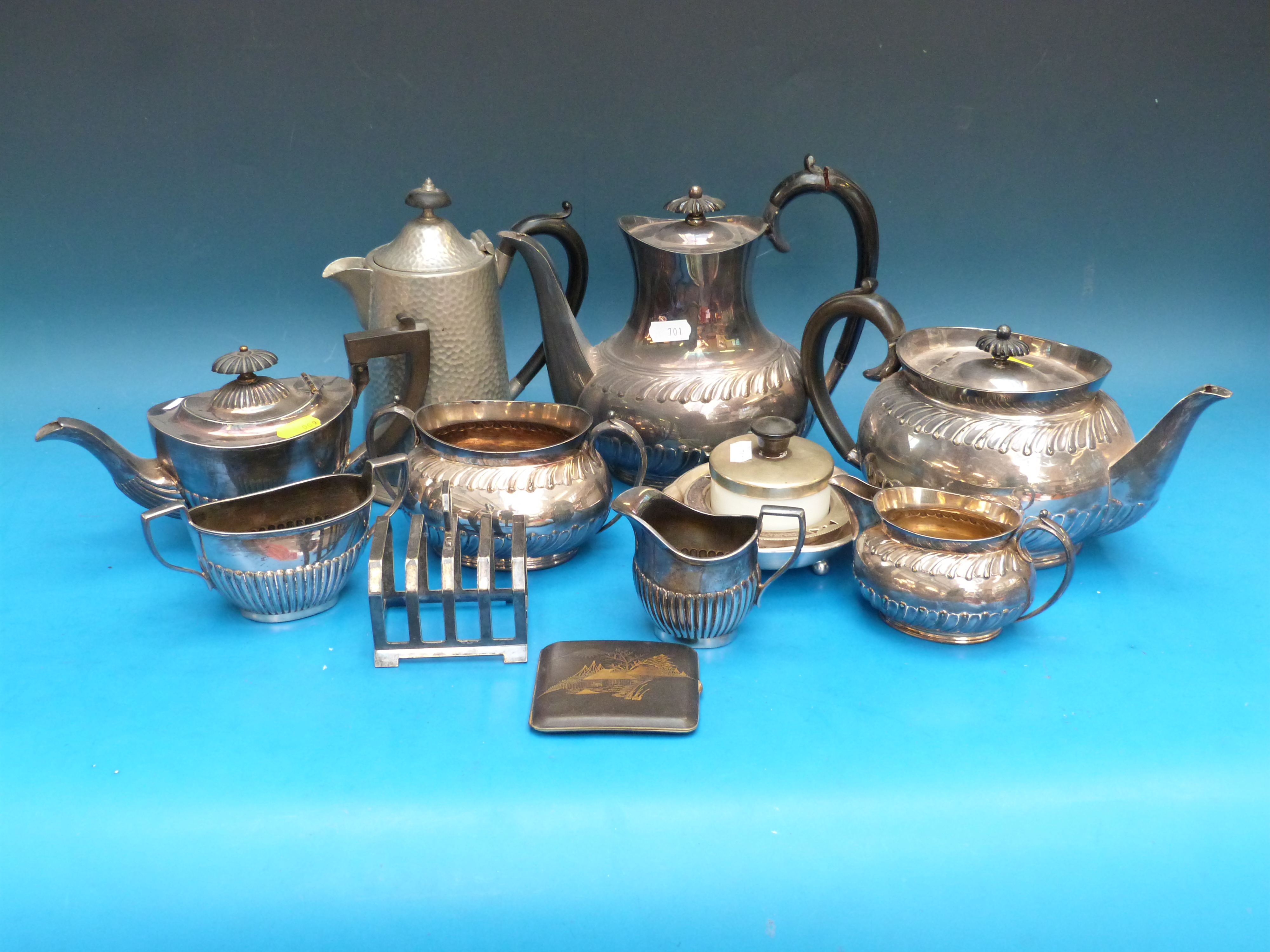 A quantity of silver plated items includ