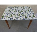 A retro 1960s kitchen table possibly Hab