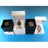 Four Accurist gents chronograph wristwat