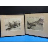 A pair of Rob H Smith artist proof etchi