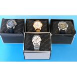 Four Bulova wristwatches, two ladies and