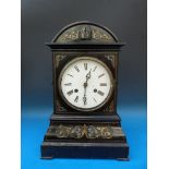 A 19thC mantel cuckoo clock with a doubl