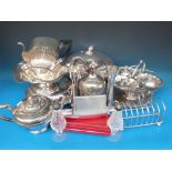 A large collection of silver plate to in