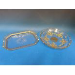 Two cut glass dishes with gilt decoratio