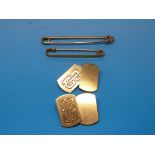 A pair of 9ct gold cuff links together w