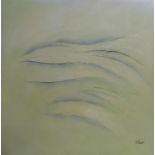 An abstract oil on canvas (61cm x 61cm)