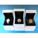 Three Seiko gents wristwatches, one with