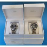 Two Seiko gents chronograph wristwatches