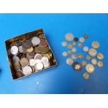 A small box of world coinage, 19thC onwa