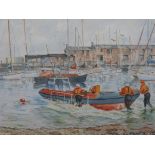 Ernest Batley watercolour of a lifeboat