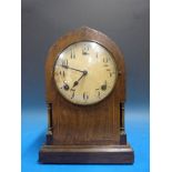An inlaid Edwardian mantel clock