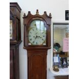 A c1850 8-day long cased clock in light