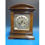 A striking mahogany mantel clock, the st