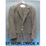 A brown corduroy Jaeger suit (size small