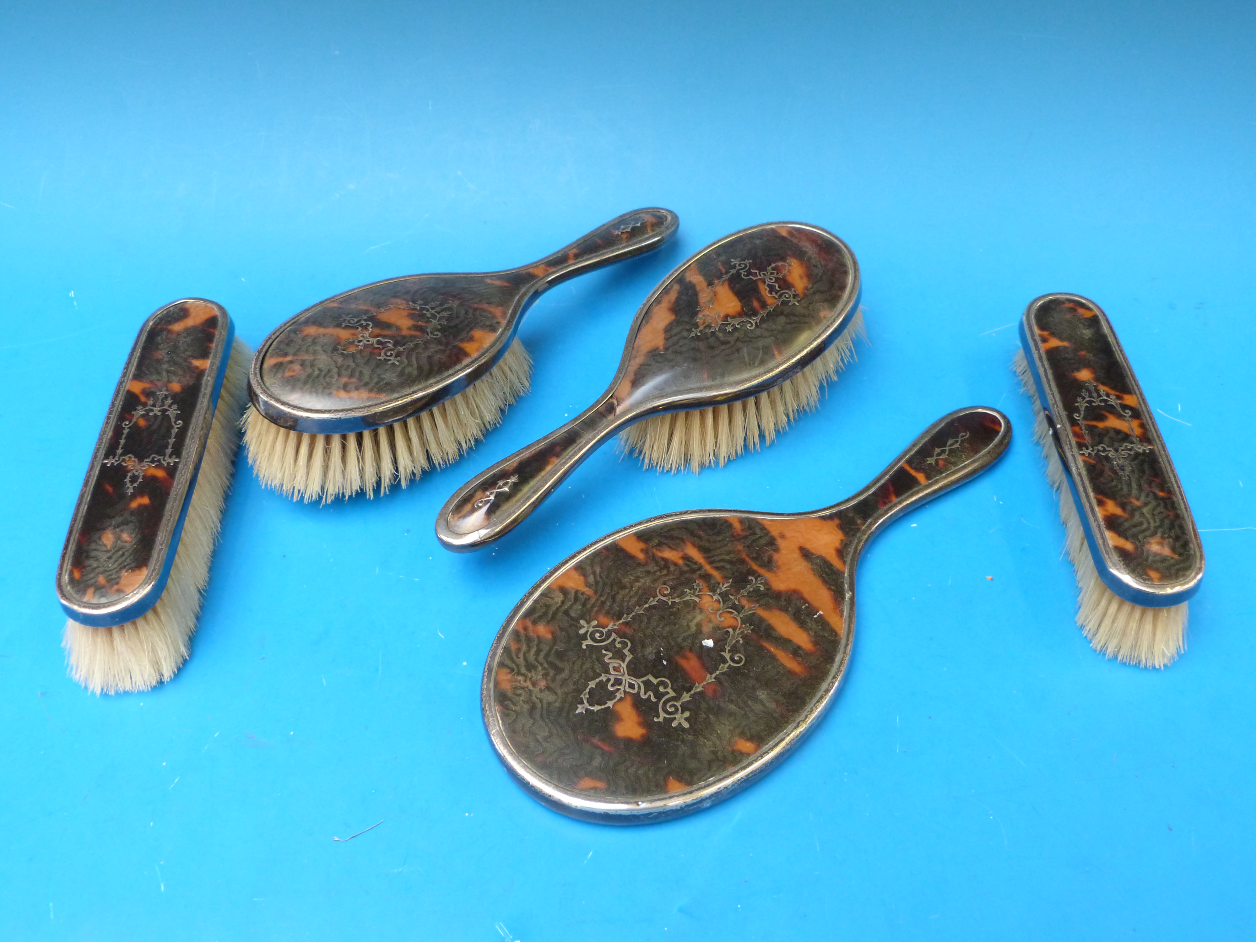 A hallmarked silver and tortoiseshell fi