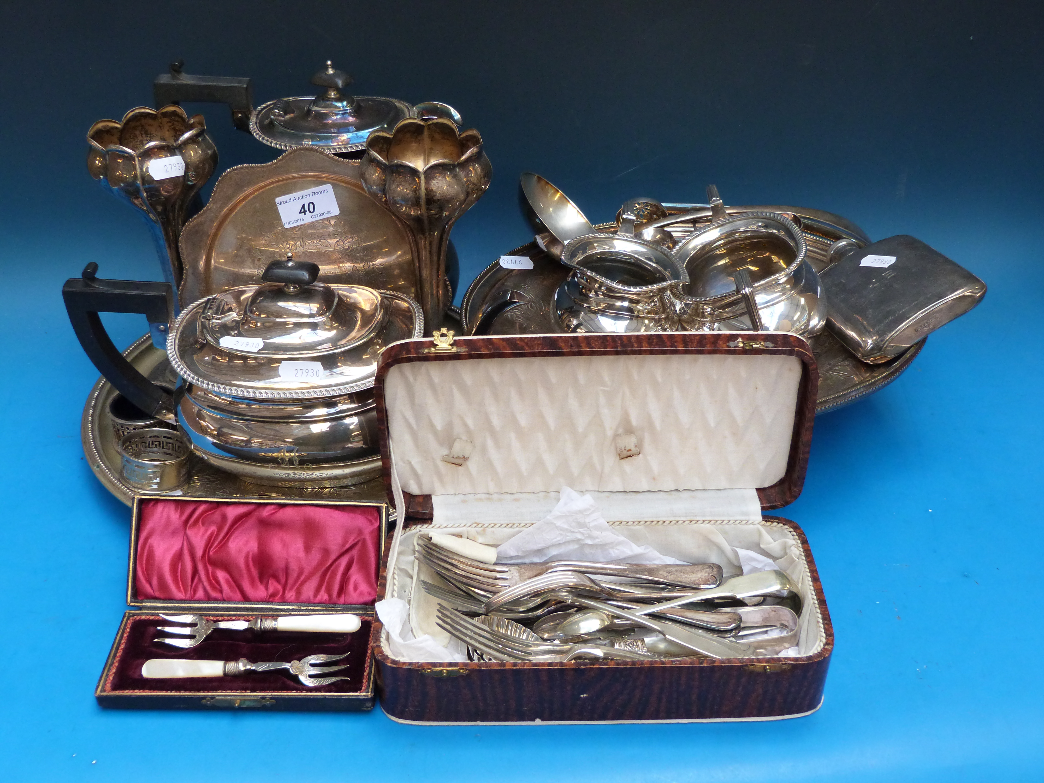 A quantity of various silver plate to in