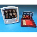 A UK cased proof set for 2000, together