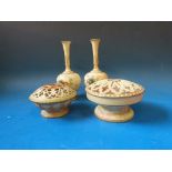 A pair of Royal Worcester hand-painted b