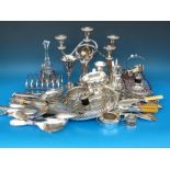 A quantity of silver plated items includ