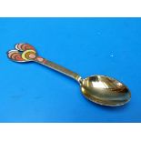 A silver gilt spoon by A. Michelsen, in