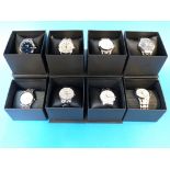 Eight Accurist gents wristwatches, all i