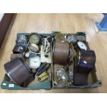A quantity of various vintage clocks and