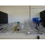 A quantity of glass including 19thC rumm