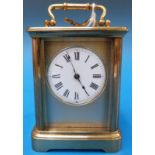 A small French carriage timepiece with e
